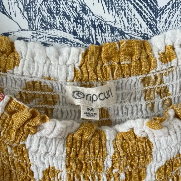 Rip Curl Medium Yellow Floral Dress in Excellent Condition - Picture 4 of 4
